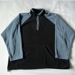 Men's Black & Blue Quarter-Zip Fleece Sweater